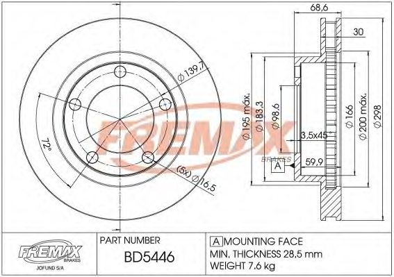 FREMAX BD-5446 Brake Disc